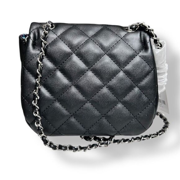 CXL by Christian Lacroix Black Quilted Vegan Leather Shoulder Bag Valo Chain $88 - Picture 6 of 12